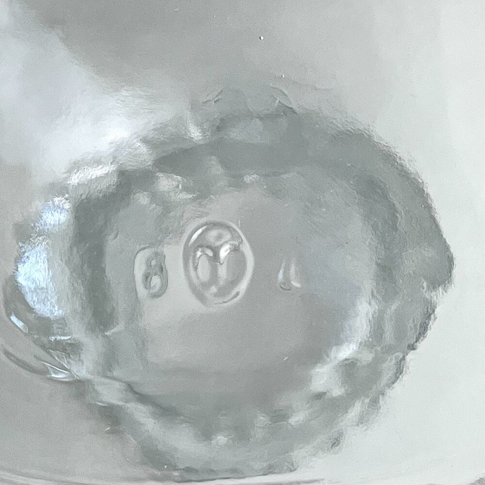 Set of 2 Small Apothecary Jars Square Clear Glass w/ Stopper 4" Starburst Design - Picture 6 of 8